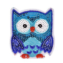 Owl Sequins Iron On Patches Sew-on Embroidered Motif Applique For Clothing M&O
