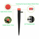 50PCS Drip Irrigation Emitters Adjustable Micro-Bubbler + 50PCS Stake Suppo