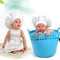 Chef Style Baby Cook Costume Photos Photography Prop Newborn Infant Hat Apro Tw