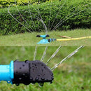 Garden Automatic Sprinklers Water 360 Degree 3 Nozzle Rotating Irrigation Y6B2