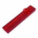 Dark Red Rectangular Jewellery Necklace Case Cardboard Gift Holder Box R3C6