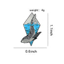 Clothing Bag Alloy Badge Women Men Cartoon Ocean Animal Brooch (Style 2) A