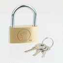 Brass Padlock Locker Long Shackle Suitcase Toolbox w/ Key 40mm