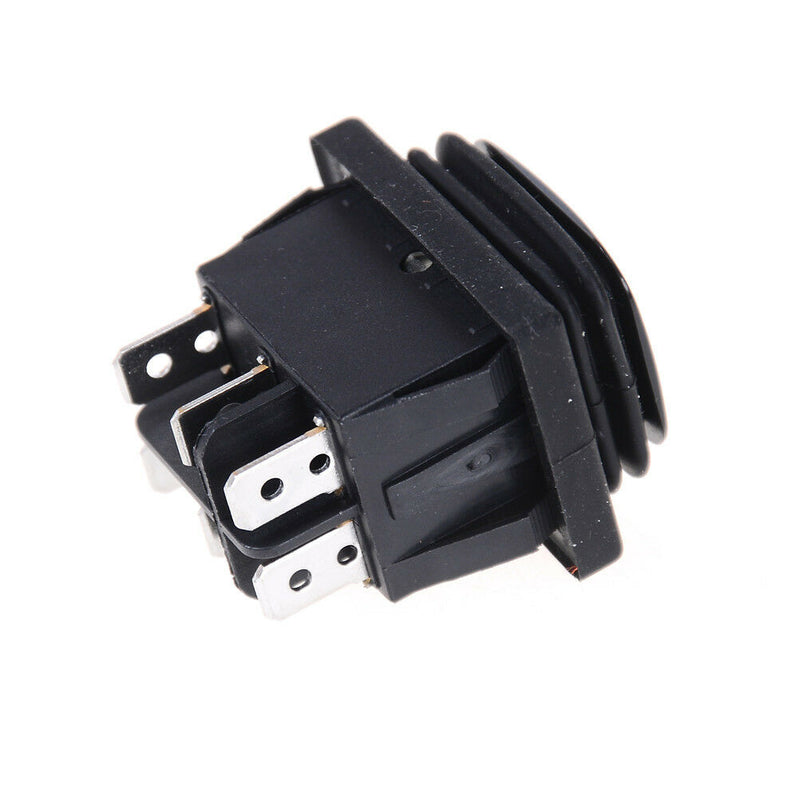 12V Black Waterproof 6Pin DPDT Self Locking Rectangle Rocker SwitchS.AU