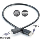 Micro USB Type C Male To Micro B Male 5Pin Sync OTG Adapter Lead Data Cable