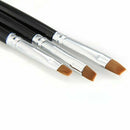 3pcs Black Nail Art Design Pen Brush Manicure Painting Drawing W4R5
