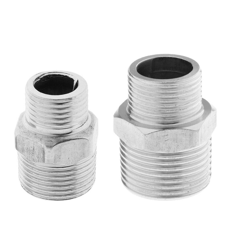 Stainless Steel Pipe Hex Male to Female Fitting Controlling Flow 1" x 3/4" NPT
