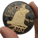 2020 Rat Year Challenge Coin Chinese Zodiac Souvenir Coin Collection Gif%!