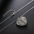 Necklace Love Heart-shaped Wings Double Sided Lettering Clavicle Chain for Women
