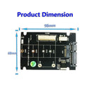 2 in 1 NGFF M.2 B+M Key Mini PCI-E or mSATA SSD to SATA III Adapter Card Panel