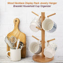 Wood Necklace Display Rack Jewelry Hanger Bracelet Household Cup Organizer