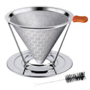Honeycombed Stainless Steel Coffee Filter, Reusable Pour Over Coffee Filter E4C3