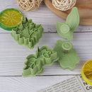 4PCS/Set Cookie Cutters Moulds Leaf Shape Plastic Baking Mould Cookie Cut Gw