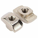 50PCS M5 Hammer Nut Aluminum Connector T Fastener Sliding Nut Nickel Plated