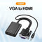 HW-2216 VGA to HDMI Converter Adapter HD Digital Analog Audio 3.5mm Cable