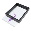 Plant Specimen Wood Photo Frame Double-sided Glass Photo Frame Black