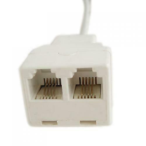26ft Telephone Jack to 2 Outlet Extension Cable Cord