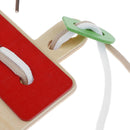 Wooden Educational Toys for Kids Toddler - Learn to Lace Thread Sew Buttons