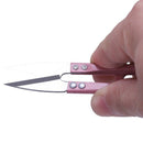 Cross needle Sharp Spring Thrum Yarn Scissors Pink F3T9