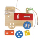 Wooden Educational Toys for Kids Toddler - Learn to Lace Thread Sew Buttons