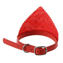 Collar PU Leather Cotton Bandana Red For Dog