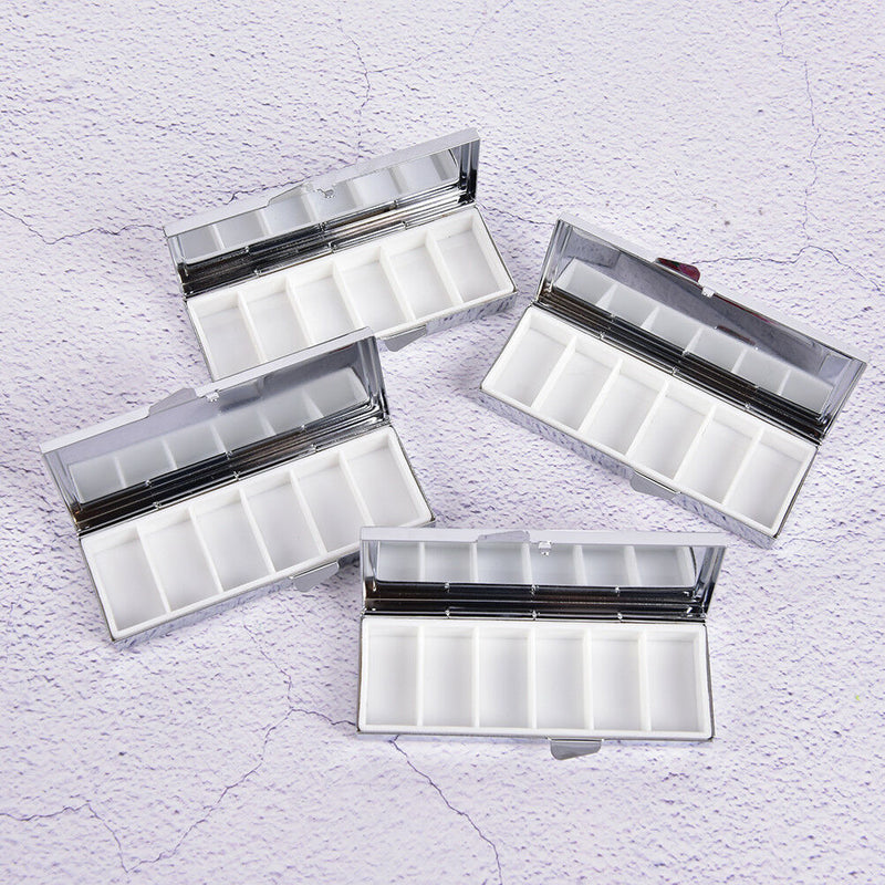 Metal Travel Pill Box Medicine Organizer Container Jewellery Storage Holder Gw