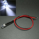 10Pcs 5mm Pre-Wired Diffused LED Diodes Light 20ma DC 3-6V White L3A9