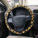 Comfy Durable Sunflower Steering Wheel Cover With Cute Sunflowers Key Ring