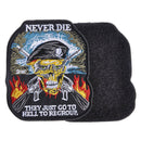 Retro Embroidery Patch Armband Applique Never Die Shoulder Badge f. Hats