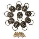 10 Pcs 40 x 67mm Dresser Drawer Cabinet Door Ring Lion Head Pull Handle Knob New