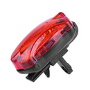 Waterproof 5LED Bicycle Tail Light Rear Warning Lamp for Night Bike Cycling A