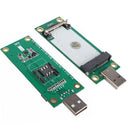 2X(Mini Pci-E Wireless Wwan To Usb Adapter Card with Sim Card Slot Module T