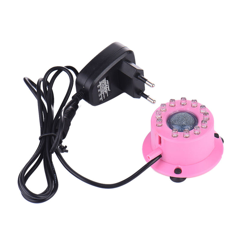 12SMD LED Light Aquarium Underwater Fish Tank Air Curtain Pump Bubble Stone Disk