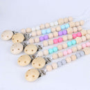 Baby Pacifier Clip Chain Wooden Beads Dummy Clip Safe Teething Chain Baby T T1X4