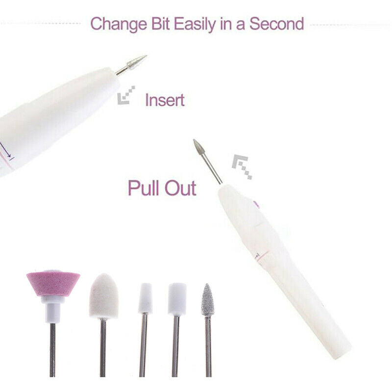 5 in1 Electric Nail Machine Art Drill Carve Grinder Polisher Nail Art Dr Ew