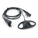 2 Pin D-Shape Earpiece w/ PTT Mic for Baofeng Kenwood Walkie-talkie (PVC) A