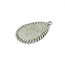 10Pcs Teardrop Tray Cabochon Setting Blank Bezel Pendant Base DIY Findings