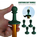 4pcs Outdoor Camping Canopy Tent Support Rod Thunder Proof Cap (Green)