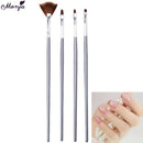 4pcs nail art gel design pen painting polish brush dotting drawing tool set LJ
