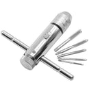 Adjustable M3-M8 T-Handle Ratchet Tap Wrench Machinist Tool Screw Durable cvb