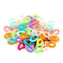 100pcs Acrylic Chain C Links Buckle Open DIY Jewelry Findings Accessories