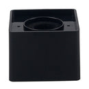 Square Cube Shaped Interview Mic Microphone Flag Station Black