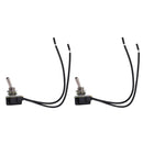 2 Pieces Mini Toggle Switch On/Off 2 Position Latching AC 125V 6A /250V 3A