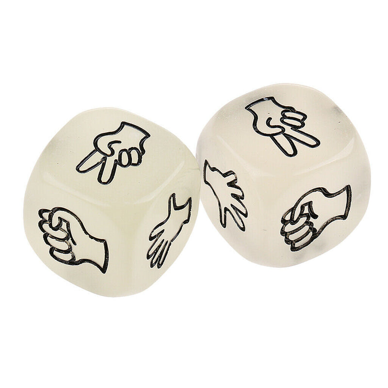 2Pcs Rock Paper Scissors Dice Game Great Drinking Game Dice Set for RPG MTG