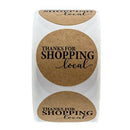 Round Thank You for Shopping Local Stickers -500 Labels Per Roll Handmade L Z7D5