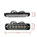 2Pcs 18 Mode 6 LED Car Truck Warning Emergency Flashing Lamp Strobe Light