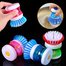 Kitchen Wash Brush Tool Pan Pot Dish Bowl Palm Cleaning Scrubber Soap Dispense