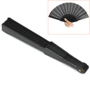 Portable Folding Plastic Frame Foldable 9" Length Black Hand Fan Gift for Friend