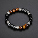 black~matte stone tiger eye excellent jewelry matte agate energy stone bracele3c