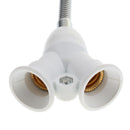 360 Degree Rotation E27 Socket Base Lamp Extender Splitter Dual Adapter